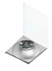 HUGO stropní bodové svítidlo 1x GU10 50W 9,7cm hranaté IP20, bílé