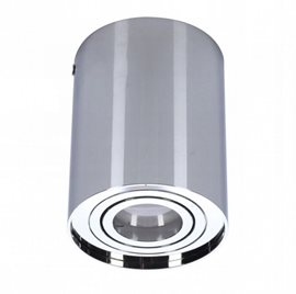 BROSS stropní bodové svítidlo 1x GU10 50W bez zdroje 9,6cm kulaté IP20, chromové