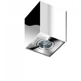 ELOY stropní bodové svítidlo 1x GU10 50W bez zdroje 9,5cm hranaté IP20, chromové