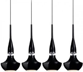 TASOS závěsné svítidlo 4x E14 25W bez zdroje 107cm IP20, černé