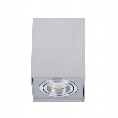 ELOY stropní bodové svítidlo 1x GU10 50W bez zdroje 9,5cm hranaté IP20, hliníkové 6