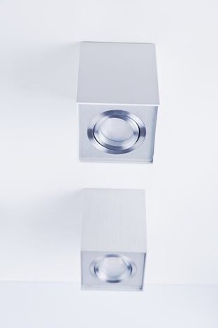 ELOY stropní bodové svítidlo 1x GU10 50W bez zdroje 9,5cm hranaté IP20, hliníkové 7