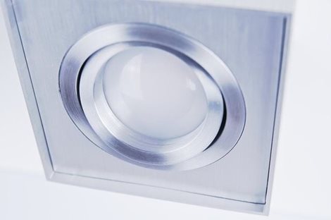 ELOY stropní bodové svítidlo 1x GU10 50W bez zdroje 9,5cm hranaté IP20, hliníkové 3