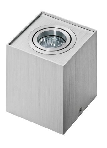 ELOY stropní bodové svítidlo 1x GU10 50W bez zdroje 9,5cm hranaté IP20, hliníkové 9