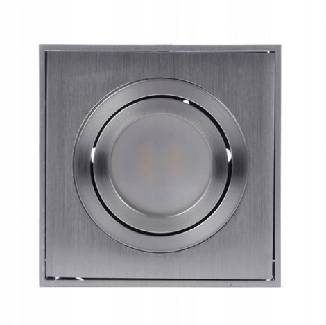ELOY stropní bodové svítidlo 1x GU10 50W bez zdroje 9,5cm hranaté IP20, hliníkové 11