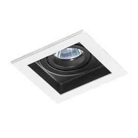Minorka podhledové svítidlo 1x GU10 50W bez zdroje 10,6cm hranaté IP20, bílo-černé