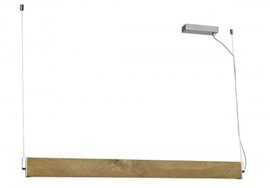 Norman XL závěsné svítidlo LED 29W 1740lm 3000K 104,5cm IP20, dřevo/chrom