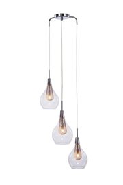 Elektra 3 zásvěsné svítidlo 3x G9 40W bez zdroje 40cm IP20, chrom/měď/čirá