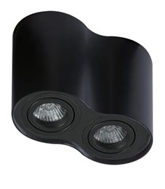 Bross 2 stropní bodové svítidlo 2x GU10 50W bez zdroje 18cm kulaté IP20, černé