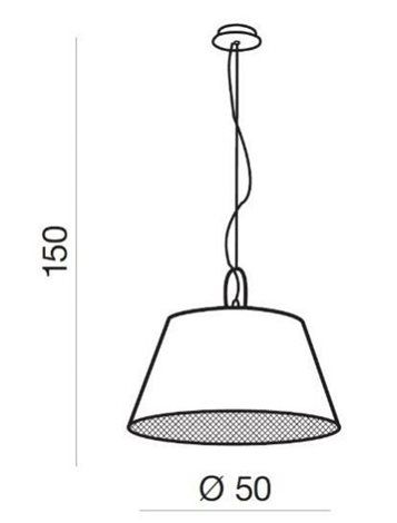 Alicante závěsné svítidlo 1x E27 60W bez zdroje 50cm IP20, šedé 2