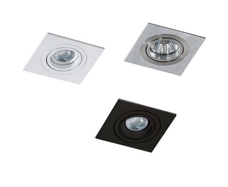 Caro Square podhledové svítidlo 1x GU10 50W bez zdroje 9,3cm hranaté IP20, černé 2