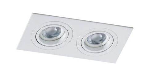 Caro 2 Square podhledové svítidlo 2x GU10 50W bez zdroje 17,4cm hranaté IP20, bílé 1