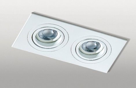 Caro 2 Square podhledové svítidlo 2x GU10 50W bez zdroje 17,4cm hranaté IP20, bílé 2