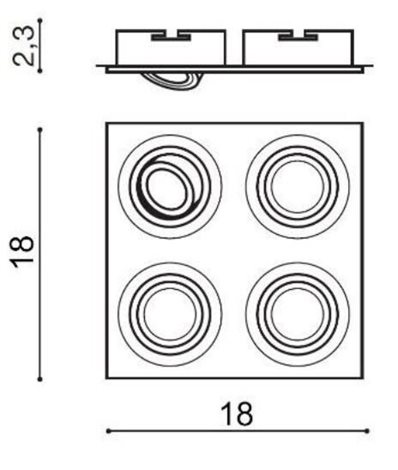 AZ2444 Caro 4 Square (aluminium) 3