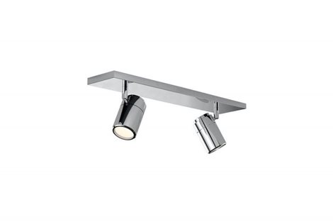 Noemie 2 koupelnové přisazené svítidlo 2x GU10 35W  bez zdroje 45cm IP44, chromové