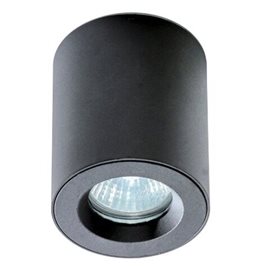 Aro venkovní stropní svítidlo 1x GU10 50W bez zdroje 8cm kulaté IP54, černé