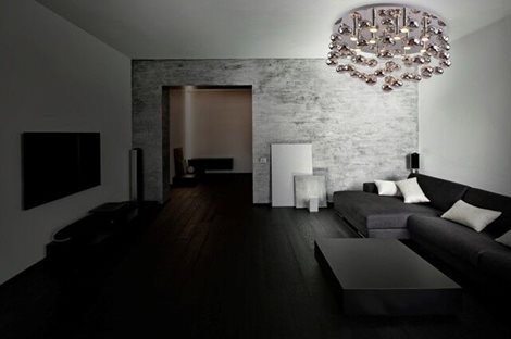 Luvia 80 stropní přisazené svítidlo 10x GU10 40W bez zdroje 80cm kulaté IP20, chrom/čirá/křišťál 5