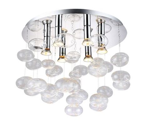 Luvia stropní svítidlo 6x GU10 40W bez zdroje 50cm IP20, chrom/křišťál 1