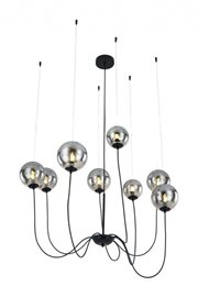 Conflux závěsné svítidlo 8x G9 33W bez zdroje 140cm IP20, chrom/černá