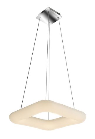 Donut závěsné svítidlo LED 84W 7140lm 2700-6000K 60cm hranaté IP20, bílé + ovladač 1