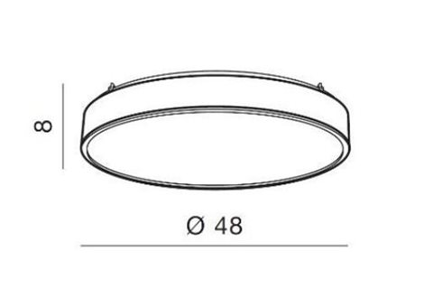 Collodi 48 přisazené svítidlo LED 50W 3390lm 3000-6500K 48cm kulaté IP20, šedé + ovladač 4