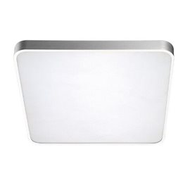 Quadro přisazené svítidlo LED 60W 4610lm 3000-6500K CCT 50cm hranaté IP20, stříbrné + ovladač
