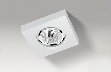 Savio  zápustné svítidlo 1x GU10 50W bez zdroje 8,5cm hranaté IP20, bílá 2