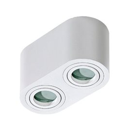 Brant 2 koupelnové přisazené svítidlo 2x GU10 50W bez zdroje 18cm oválné IP44, bílé