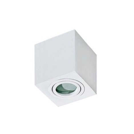 Brant koupelnové přisazené svítidlo 1x GU10 50W bez zdroje 9cm hranaté IP20, bílé 1
