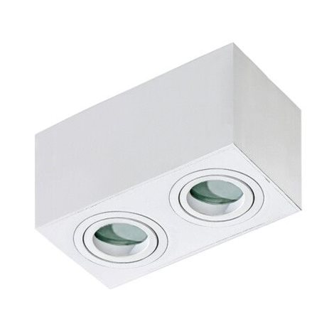 Brant 2 koupelnové přisazené svítidlo 2x GU10 50W bez zdroje 18cm hranaté IP44, bílé 1