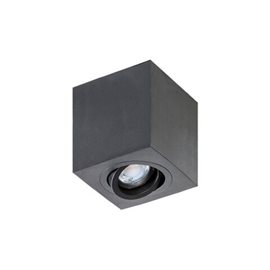Brant přisazené bodové svítidlo 1x GU10 50W bez zdroje 9cm hranaté IP20, černé