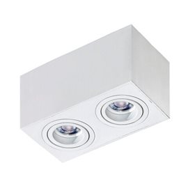Brant 2 přisazené svítidlo 2x GU10 50W bez zdroje 18cm hranaté IP20, bílé