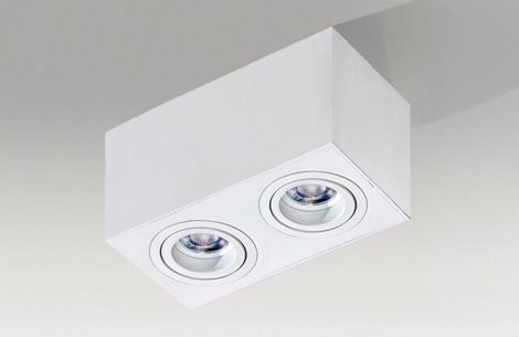 Brant 2 přisazené svítidlo 2x GU10 50W bez zdroje 18cm hranaté IP20, bílé 3