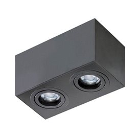 Brant 2 přisazené svítidlo 2x GU10 50W bez zdroje 18cm hranaté IP20, černé