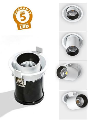 Luna zápustné svítidlo LED 15W 1150lm 3000K stmívatelné IP20, černé 6