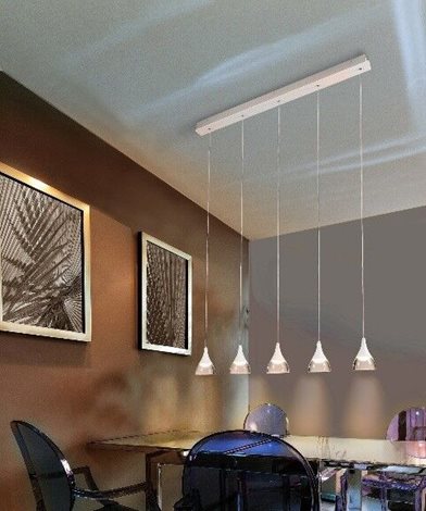 Dalmatia závěsné svítidlo LED 25W 1500lm 3000K 80cm IP20, bílé 3