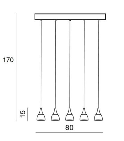 Dalmatia závěsné svítidlo LED 25W 1500lm 3000K 80cm IP20, bílé 5