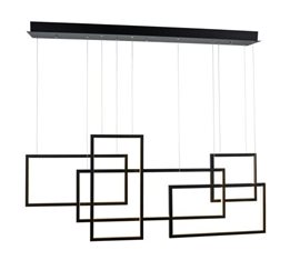 Quadratus závěsné svítidlo LED 105W 6500lm 3000K stmívatelné 130cm IP20, černé