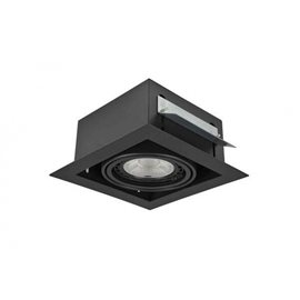 Nova podhledové svítidlo 1x GU10 40W bez zdroje 19,5cm hranaté IP20, černé
