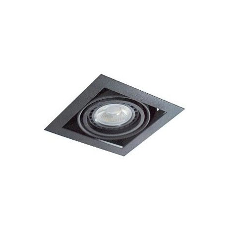 Nova podhledové svítidlo 1x GU10 40W bez zdroje 19,5cm hranaté IP20, černé 2