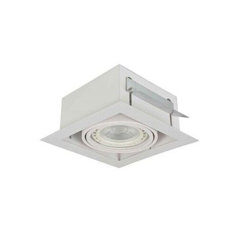 Nova podhledové svítidlo 1x GU10 40W bez zdroje 19,5cm hranaté IP20, bílé 1