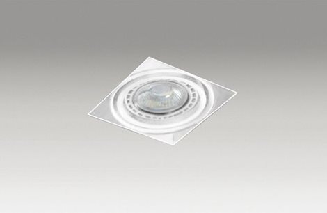 Nova podhledové svítidlo 1x GU10 40W bez zdroje 19,5cm hranaté IP20, bílé 4