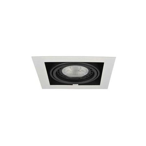 Nova podhledové svítidlo 1x GU10 40W bez zdroje 19,5cm hranaté IP20, bílé/černé 3