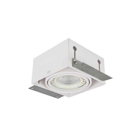 Nova podhledové svítidlo 1x GU10 40W bez zdroje 15cm hranaté IP20, bílé 1