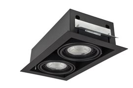 Nova 2 podhledové svítidlo 2x GU10 40W bez zdroje 34,5cm hranaté IP20, černé