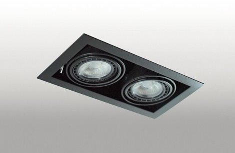 Nova 2 podhledové svítidlo 2x GU10 40W bez zdroje 34,5cm hranaté IP20, černé 3