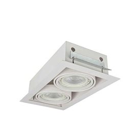 Nova 2 podhledové svítidlo 2x GU10 40W bez zdroje 34,5cm hranaté IP20, bílé