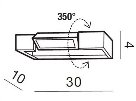 Dali koupelnové nástěnné svítidlo LED 9W 1080lm 4000K 30cm IP44, černé 4
