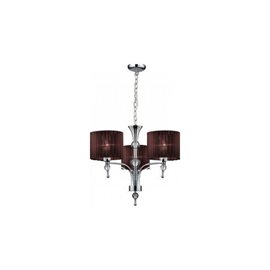 IMPRESS závěsné svítidlo 3x E27 50W bez zdroje 53cm IP20, hnědá/chrom