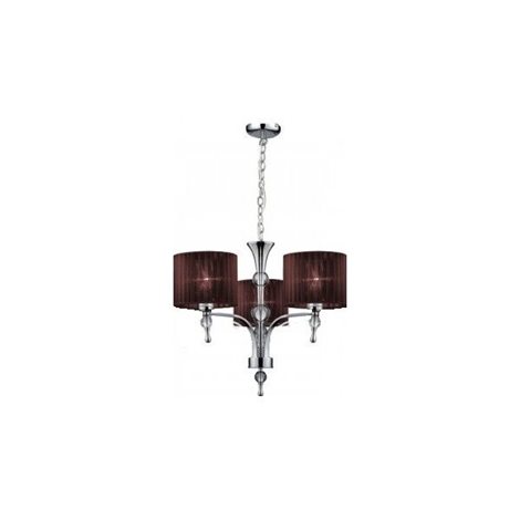 IMPRESS závěsné svítidlo 3x E27 50W bez zdroje 53cm IP20, hnědá/chrom 1